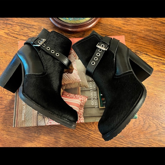 Allsaints Jules Jodhpur Pony Hair and Leather Belted Booties - Picture 5 of 12